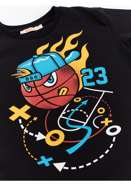 Basket Topu Erkek Çocuk T-shirt Kapri Şort Takım