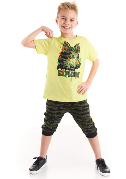 Kaşif Kurt Erkek Çocuk T-Shirt Kapri Takım