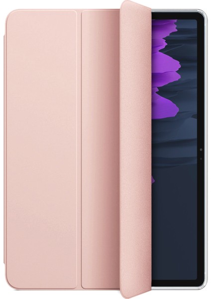 Samsung Galaxy Tab S8 X700 Kılıf Slim Translucent Back Smart Cover Rose Gold