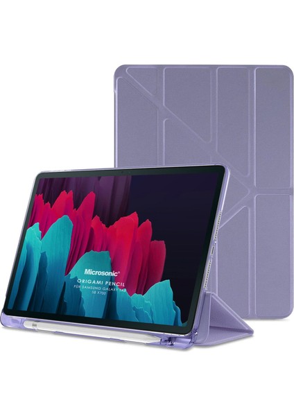 Samsung Galaxy Tab S8 X700 Kılıf Origami Pencil Lila