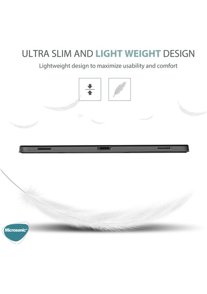 Samsung Galaxy Tab S8 Plus X800 Kılıf Slim Translucent Back Smart Cover Mor