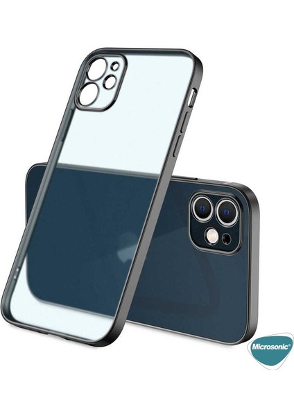 Apple iPhone 12 Kılıf Square Matte Plating Siyah fiyatları