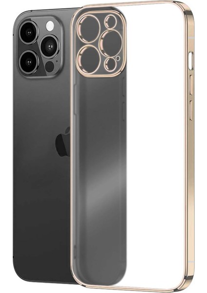 Apple iPhone 12 Pro Max Kılıf Square Matte Plating Gold