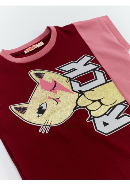 Rock Kedi Pamuklu Kız Çocuk Pembe Elbise indirimleri