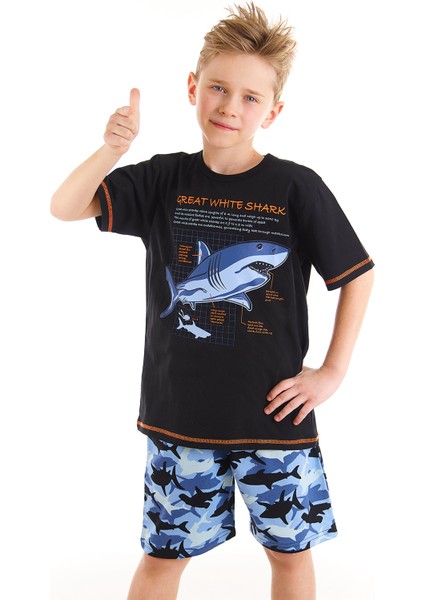 Köpekbalığı Kamo Erkek Çocuk T-Shirt Şort Takım