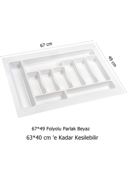 Çekmece İçi Kaşıklık 67 x 49 cm Mutfak Çekmece Düzenleyici