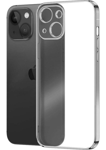 Apple iPhone 13 Kılıf Square Matte Plating Gümüş