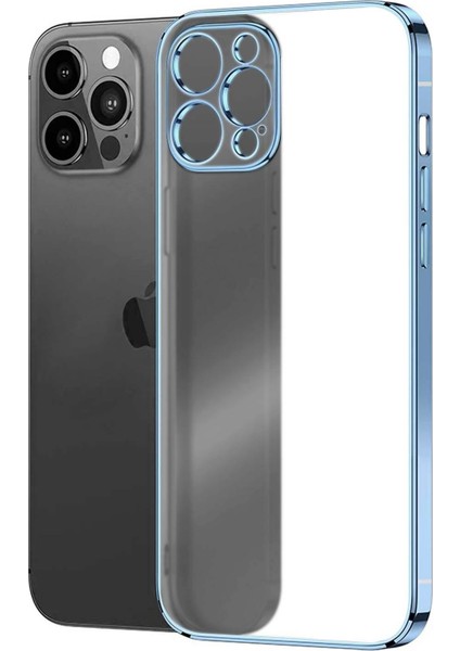 Apple iPhone 12 Pro Kılıf Square Matte Plating Mavi