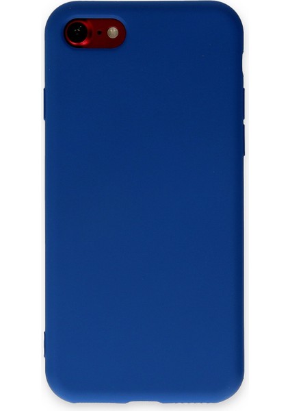 iPhone Se 2020 Kılıf Lansman Içi Kadife Lüx Tasarım Silikon Kapak - Lacivert