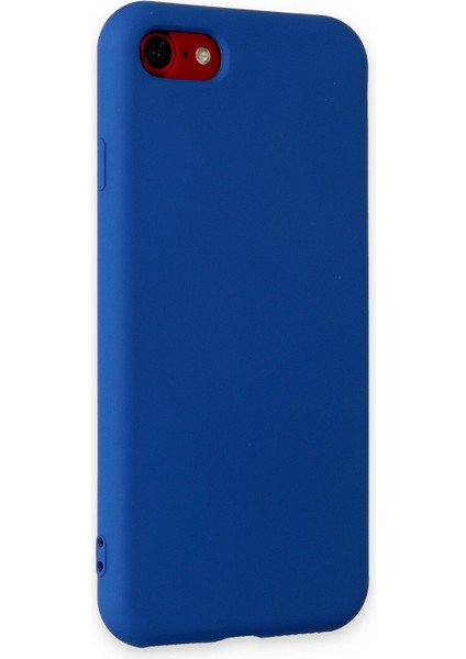 iPhone Se 2020 Kılıf Lansman Içi Kadife Lüx Tasarım Silikon Kapak - Lacivert