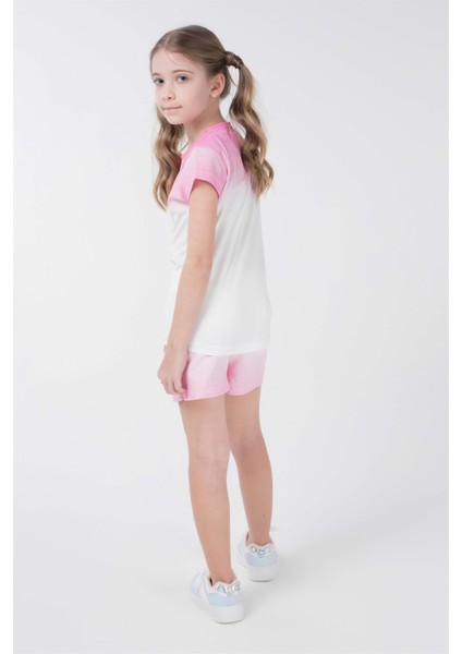 Baskılı Kız Çocuk T-Shirt Short Takım modelleri