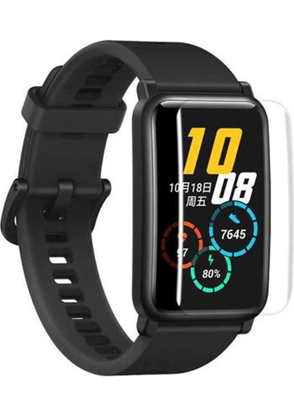 Huawei Watch Fit İle Uyumlu Ön Darbe Emici Ekran Koruyucu Nano Cam (4 Adet)