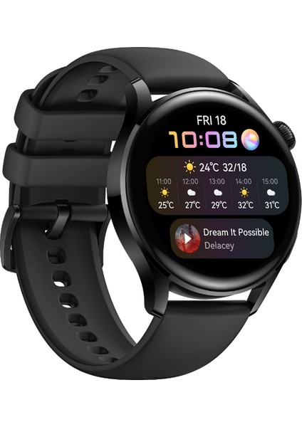 Huawei Watch GT3 46mm İle Uyumlu Ön Darbe Emici Ekran Koruyucu Nano Cam (4 Adet)