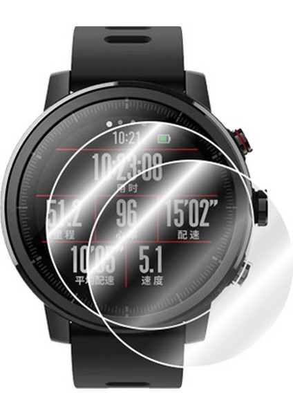 Amazfit Stratos 2 Ön Darbe Emici Ekran Koruyucu Nano Cam (4 Adet)