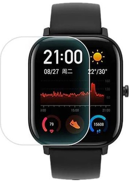 Amazfit Bip-Bip Lite Ön Darbe Emici Ekran Koruyucu Nano Cam (4 Adet)