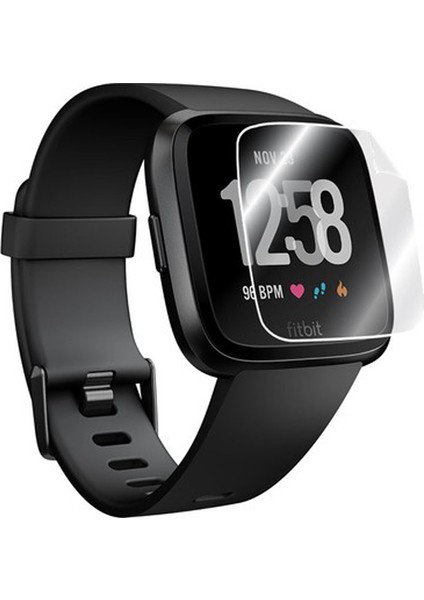 Fitbit Versa Ön Darbe Emici Ekran Koruyucu Nano Cam (4 Adet)