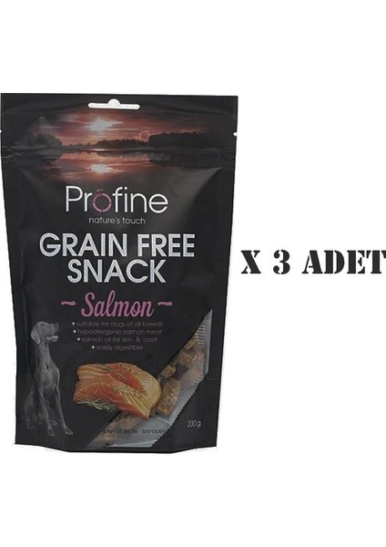 Grain Free Snack Tahılsız Somonlu Köpek Ödülü 200 gr x 3 Adet fiyatları