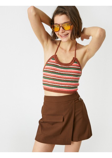 Halter Yaka Örme Atlet