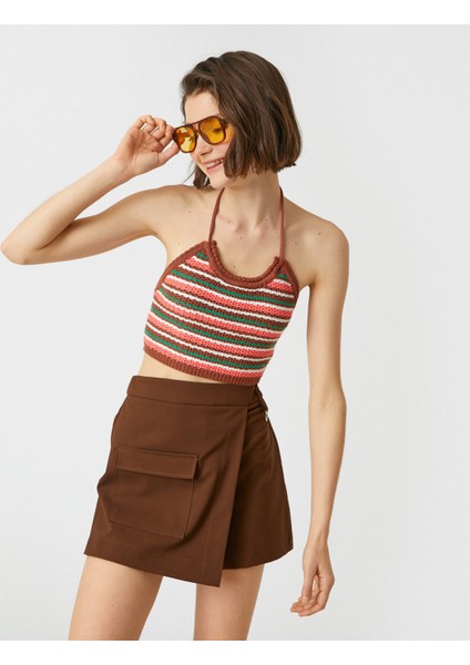 Halter Yaka Örme Atlet