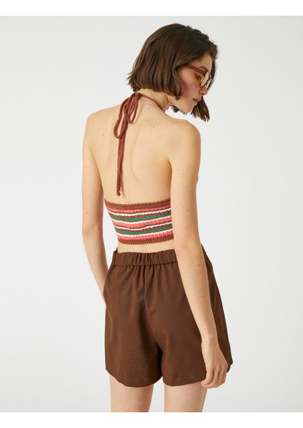 Halter Yaka Örme Atlet