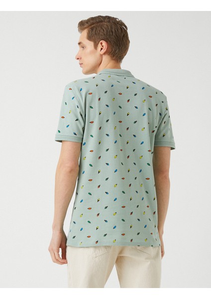 Erkek Slim Fit Desenli Polo Yaka Tişört fırsatları