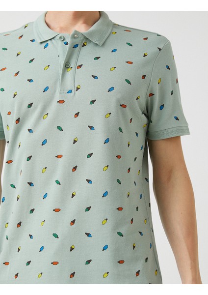 Erkek Slim Fit Desenli Polo Yaka Tişört indirimleri