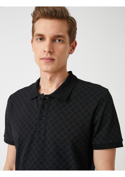Erkek Slim Fit Desenli Polo Yaka Tişört fiyatları