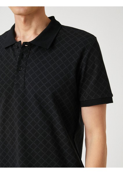 Erkek Slim Fit Desenli Polo Yaka Tişört indirimleri