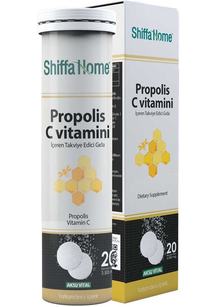 C Vitaminli Propolis Efervesan 20 Tablet