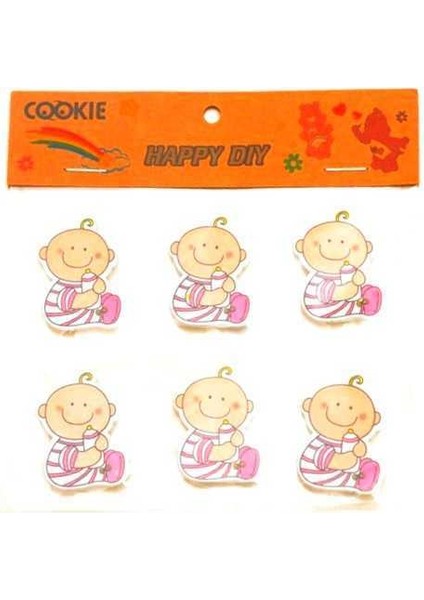 Sticker Bebek Pembe 6'lı