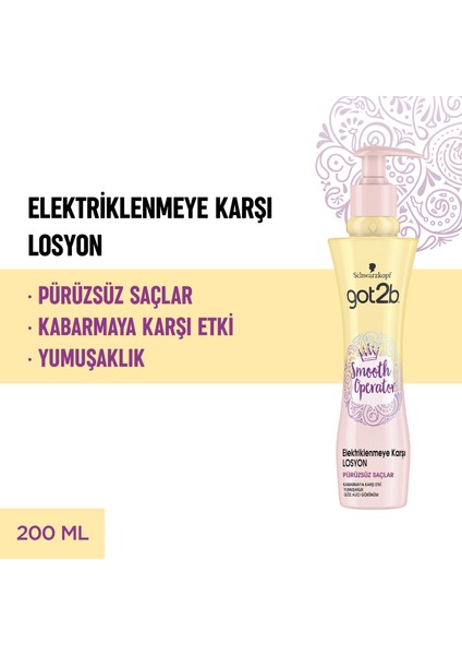 Schwarzkopf Got2B Smooth Operator Saç Losyonu 200 ML