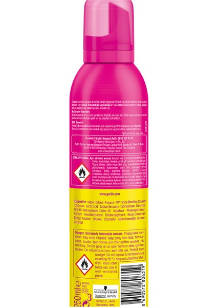 Schwarzkopf Got2B Volumaniac Köpük 250 ML Saç Köpüğü