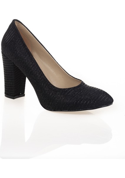 Siyah Mercan Topuklu Kadın Klasik Ayakkabı 1302CNR modelleri