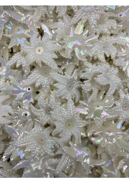 25 Adet Lüks Kaplama Sedefli Janjanlı Inci Çiçek Model Boncuk, Taç ve Takı Yapım Boncuğu fiyatları