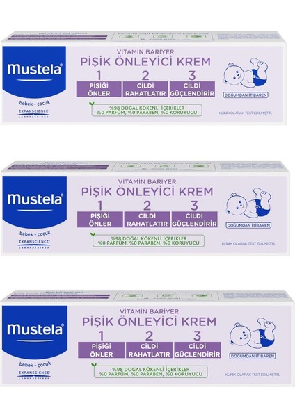 1.2.3 Vitamin Barrier Pişik Kremi 3 x 50 ml