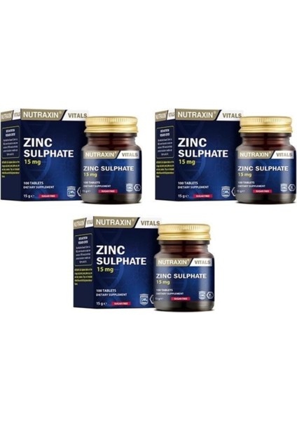 Zinc 15 Mg 100 Tablet 3 Kutu