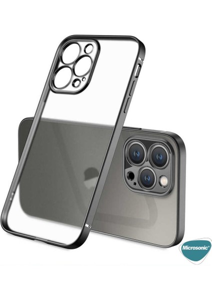 Apple iPhone 13 Pro Kılıf Square Matte Plating Siyah