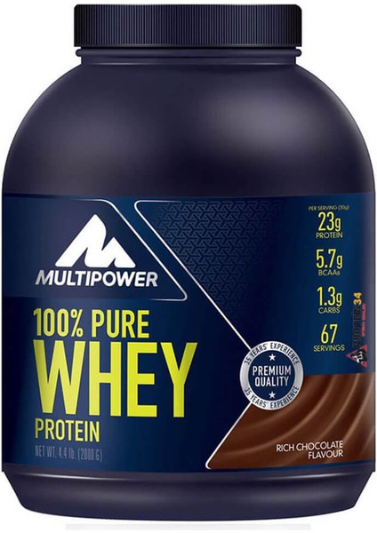 100 Pure Whey Protein 2000 gr Çikolatalı Whey Protein Tozu