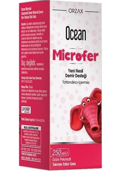 E2'Quality Diş Beyazlatıcı Köpük + Orzax Ocean Microfer Lipozomal Demir Sıvı Takviye Edici Gıda 250 Ml