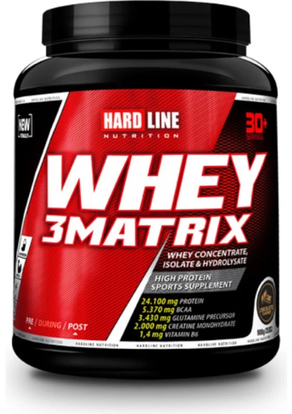 Hardline Nutrition Hardline Whey 3 Matrix Çikolata 908 gr Protein Tozu