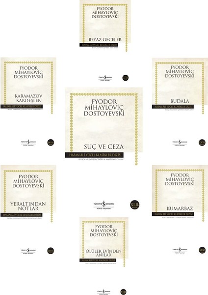 Suç ve Ceza - Beyaz Geceler - Kumarbaz - Budala - Ölüler Evinden Anılar - Yeraltından Notlar - Karamazov Kardeşler - Dostoyevski - 7 Kitap