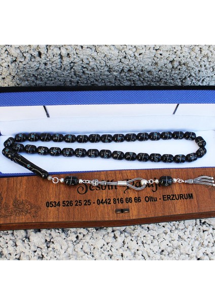 925 Ayar Gümüş Nokta Mavi Işleme Orijinal Oltu Taşı Tesbi fiyatları