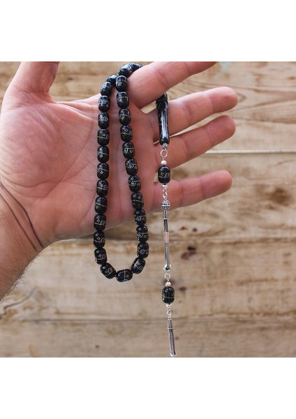 925 Ayar Gümüş Nokta Mavi Işleme Orijinal Oltu Taşı Tesbi modelleri