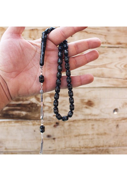 925 Ayar Gümüş Nokta Mavi Işleme Orijinal Oltu Taşı Tesbi fırsatları