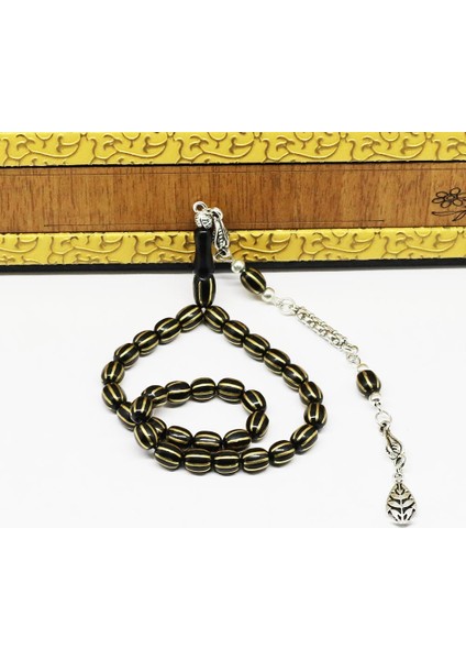 Bilek Boy Sarı Karpuz Dilim Işlemeli Gürcistan Oltusu Tesbih