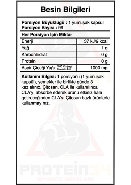 Bigjoy Sports Bigjoy Cla Bıg 1000 Mg 99 Kapsül