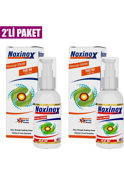 Noxinox Cream 100 ml Rahatlatıcı ve Serinletici Masaj Kremi 2'li