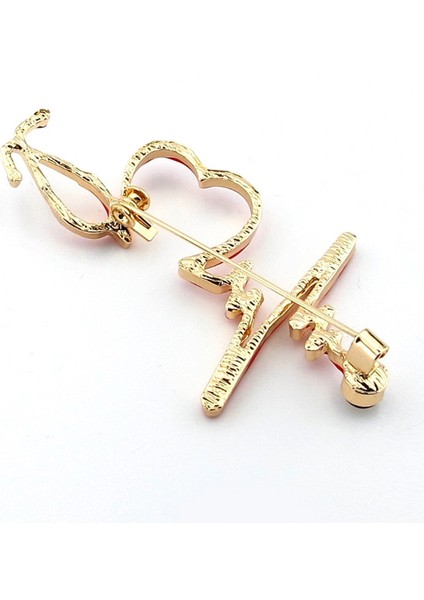 Kalp Atışı Çizgi Nabız Doktor Tıp Metal Broş Rozet Pin RZ050