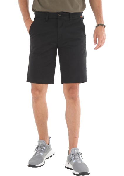 TB0A2DFM0011 Timberland Squam Lake Stretch Twill Straight Chino Erkek Şort ve Kapri Siyah