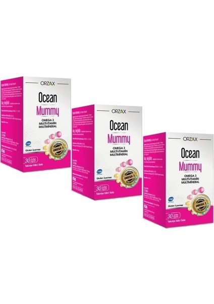 Ocean Mummy 30 Kapsül (Omega3 Multivitamin Multimineral) 3ADET